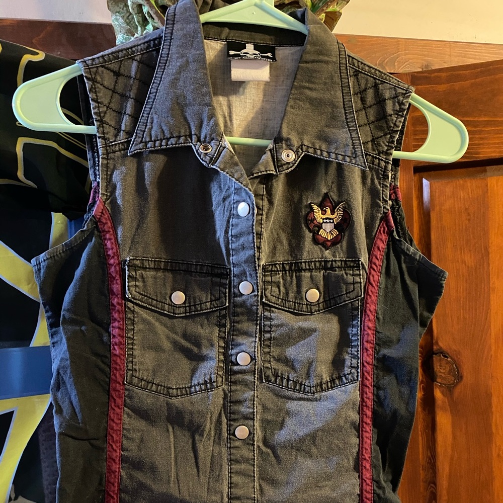 vintage LIP SERVICE militia vest